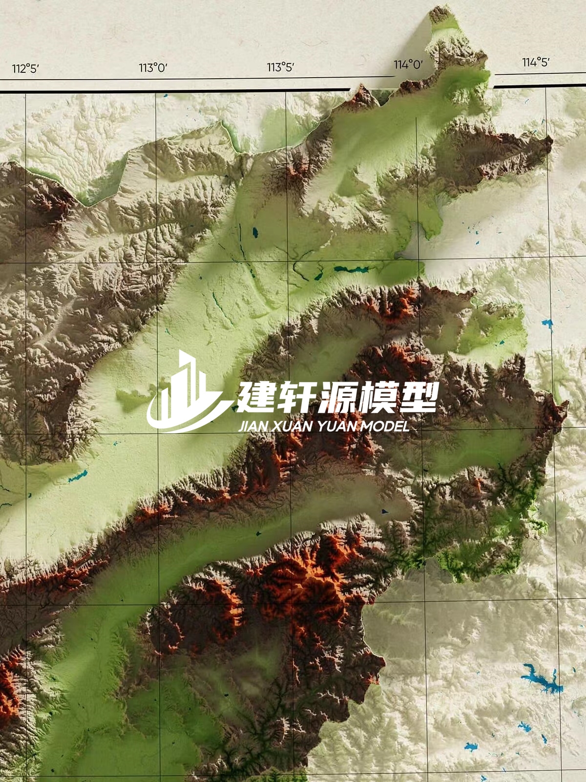 英山地形模型制作